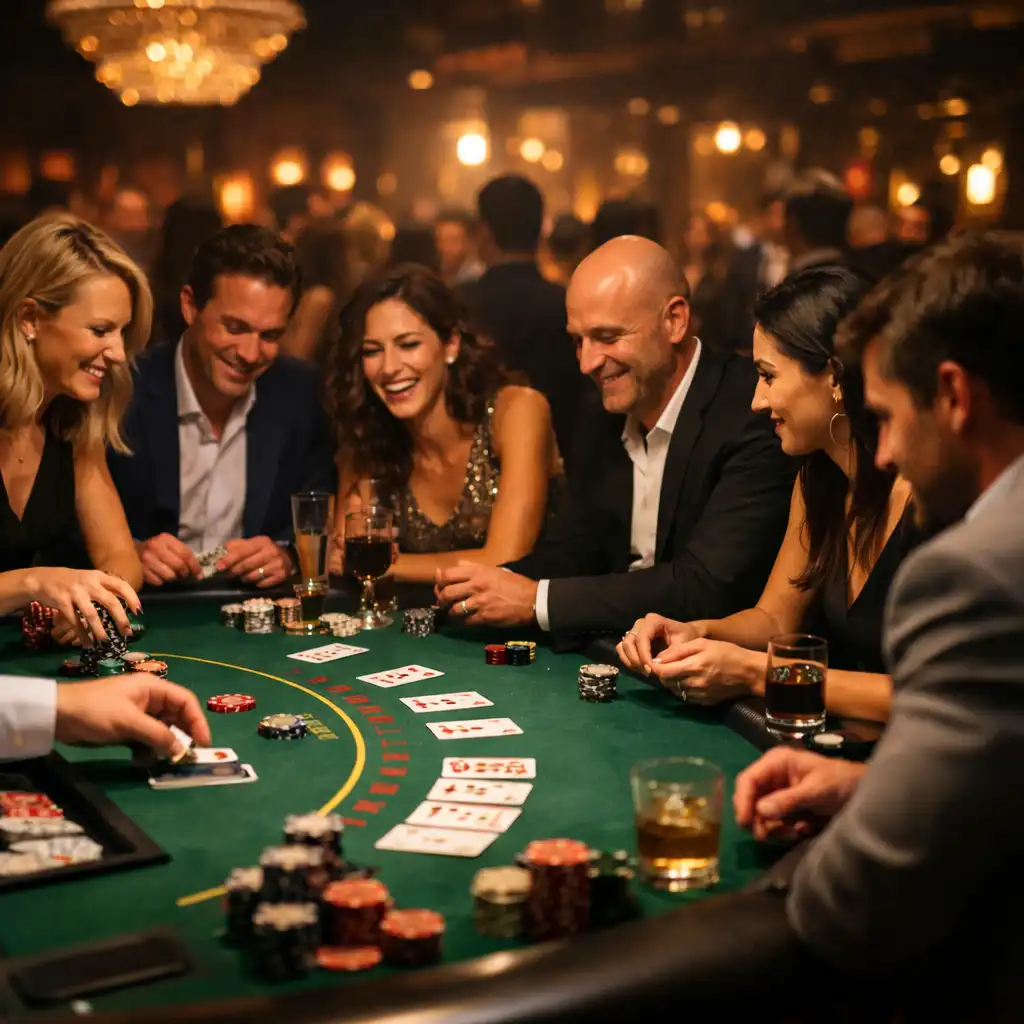 Atmosfera wieczoru casino