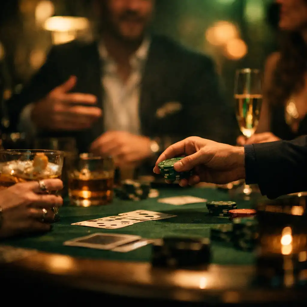 Doświadczenie przy stole podczas eventu casino