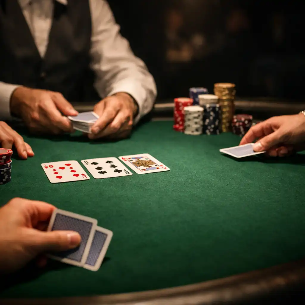 Stół pokerowy podczas eventu